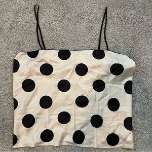 Victoria's Secret Black and White Polka Dot Chemise